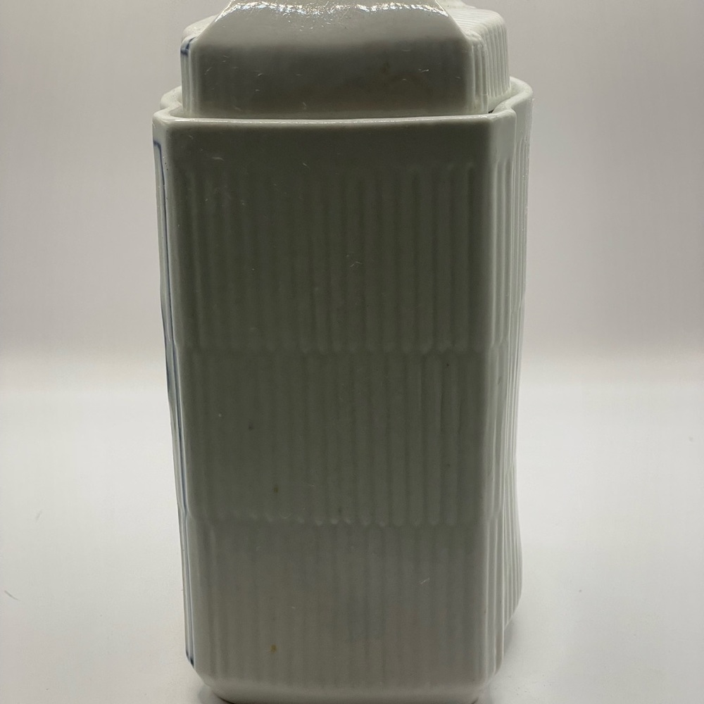 Extremely RARE 1920's French Vintage Porcelin box or Canister with Lid Antique - Picture 4 of 12